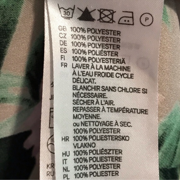 H&M Floral Rose Satin Shift Dress Size 8 Pastel Spring Easter Garden Party - Picture 10 of 10